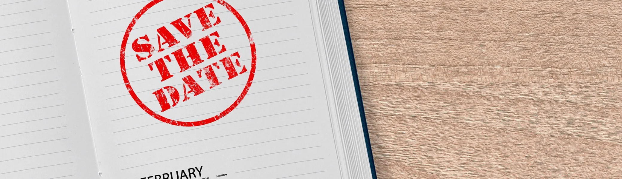 Ein Kalenderblatt, auf dem "Save the date" steht | © pixabay / Dorothe